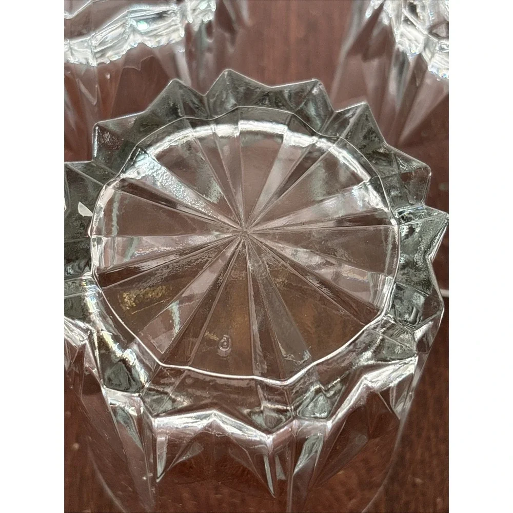 Set Of 3 Vintage Double Old‎ Fashioned Glass Verona by Crystal Clear Industries